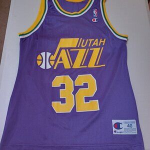 Champion Karl Malone Utah Jazz NBA Basketball Jersey Adult Medium 40